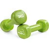 Гантели виниловые POWERPLAY 4125 Achilles 2x3кг. Зеленые (пара - 2шт)