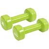Гантели виниловые POWERPLAY 4125 Achilles 2x3кг. Зеленые (пара - 2шт)