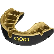 Капа для бокса для детей OPRO Self-fit GEN5 Youth Gold Black Gold