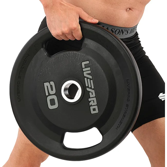 Блины диски полиуретановые 2 Handle металлическая втулка LiveUp LP8337-20 ø51мм 20кг