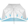Зонт пляжный 2-в-1 NILS CAMP NC17114 XXL 240 см, голубая