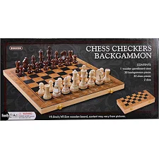 Шахматы шашки нарды 3 в 1 набор настольных игр деревянные ZOOCEN ZC7250 50см x 50см х 2,5см