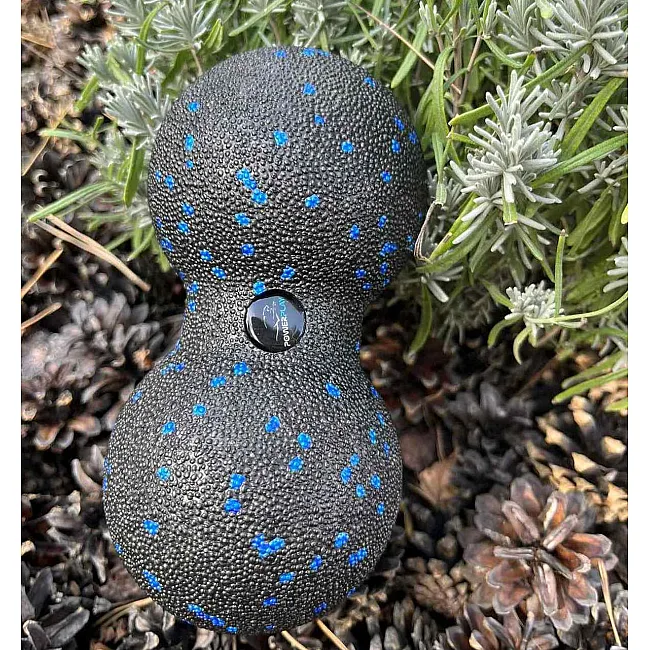 Масажний м'яч подвійний PowerPlay PP-4352 Epp foam peanut ball (d8*16cm.) Чорно/Синій