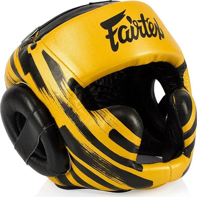 Боксерский шлем Fairtex HG16 Gold
