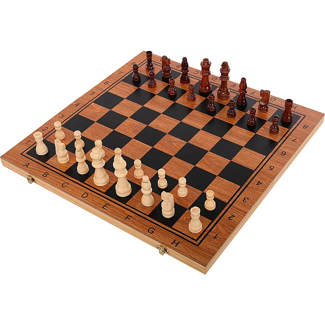 Шахматы шашки нарды 3 в 1 набор настольных игр деревянные ZOOCEN ZC7250
 50см x 50см х 2,5см
