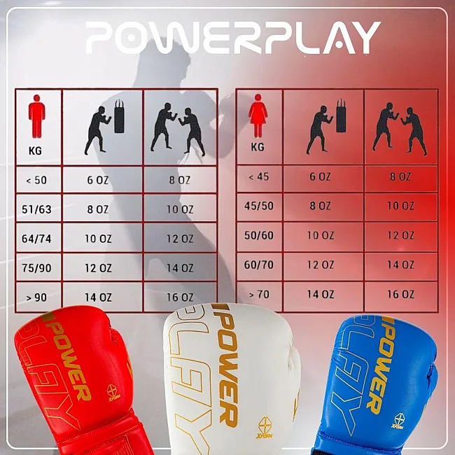 Боксерские перчатки PowerPlay 3089 Alpha Красные
