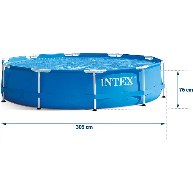 Басейн каркасний 15в1 INTEX 28202, 305 х 76 см + машина для створення бульбашок