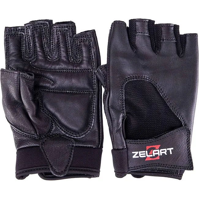 Спортивные перчатки кожаные
 ZELART

 SB-161556 (Черный)