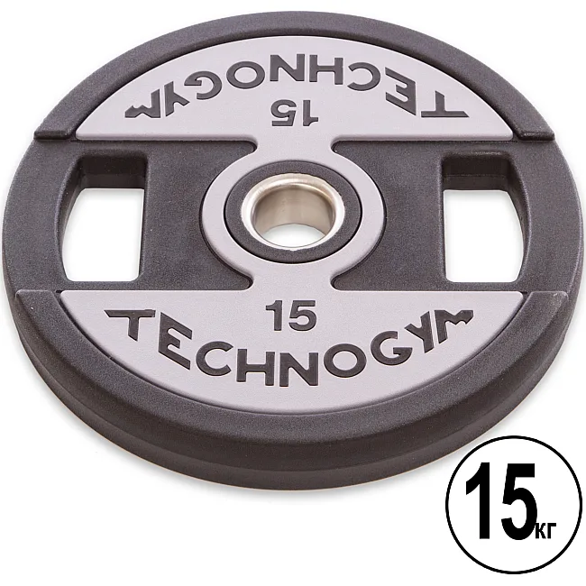 Блины диски полиуретановые 2 Handle металлическая втулка TECHNOGYM TG-1837-15 51мм 15кг