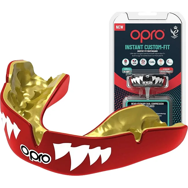 Капа для бокса OPRO Instant JAWS взрослая (возраст 11+) Red (art.102525001)