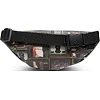 Сумка чоловіча на пояс Nike Jordan JAM BOROUGH GFX CROSSBODY BAG 2L чорний, сірий 27 x 14 x 12 cм