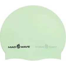 Шапочка для бассейна силиконовая для взрослых MADWAVE PASTEL M053504 (Зеленый)