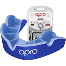 Капа для бокса OPRO Silver взрослая (возраст 11+) Dark Blue/Blue (art.102502002)