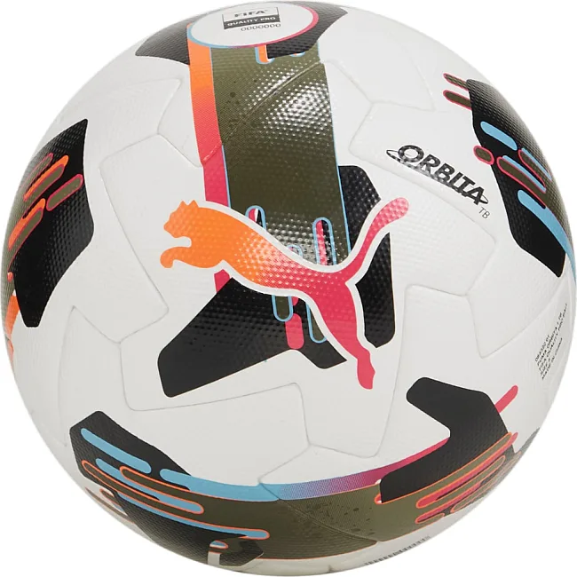 Футбольный мяч Puma Orbita 1 TB (FIFA Quality Pro) белый, черный, коричневый 5