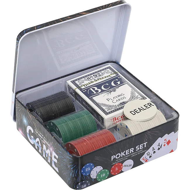 Набор для покера в металлической коробке Professional Poker chips SP-SPORT
 IG-8655 80 фишек