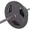 Штанга разборная стальные блины HIGHQ SPORT TA-2431-80 длина-1,8м 25мм 80кг графитовый-серый