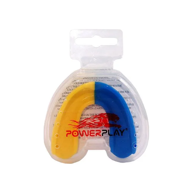 Капа для бокса POWERPLAY 3311 SR Сине-желтая