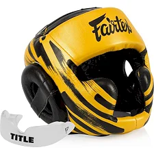Боксерский шлем Fairtex HG16 Gold