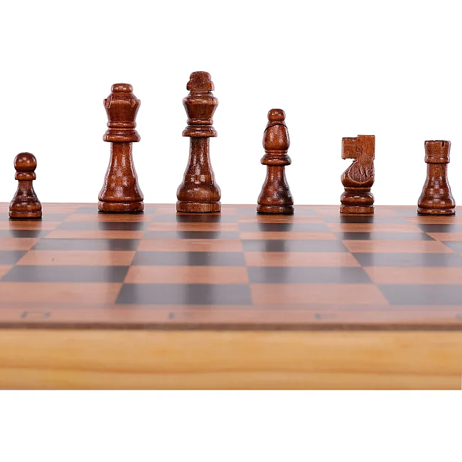 Шахматы шашки нарды 3 в 1 набор настольных игр деревянные ZOOCEN ZC7250
 50см x 50см х 2,5см