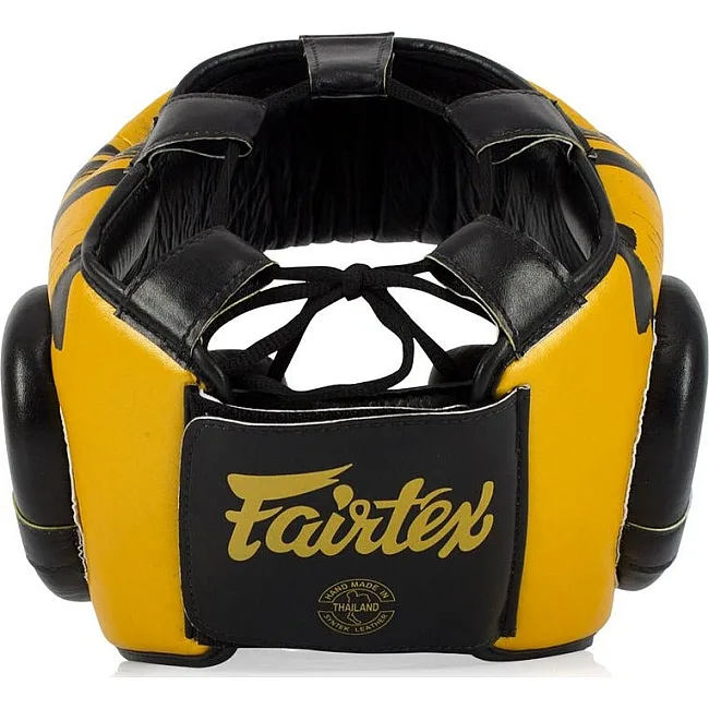 Боксерский шлем Fairtex HG16 Gold