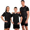 Футбольная форма комплект футболка и шорты LIDONG D8865 4XS-XXL (Черный)