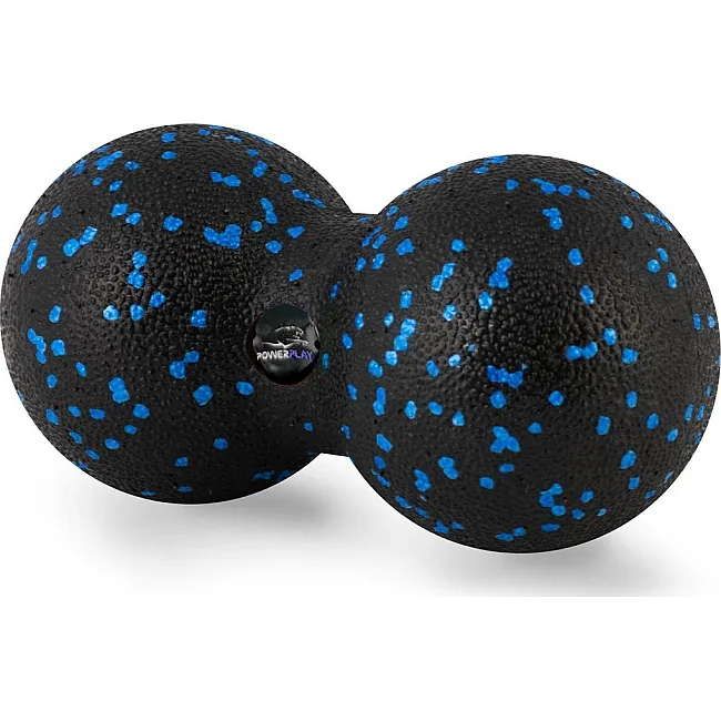 Масажний м'яч подвійний PowerPlay PP-4352 Epp foam peanut ball (d8*16cm.) Чорно/Синій