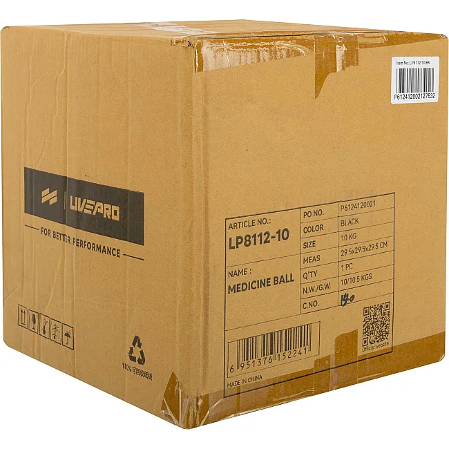 Мяч медбол

 LiveUp LP8112-10 10кг