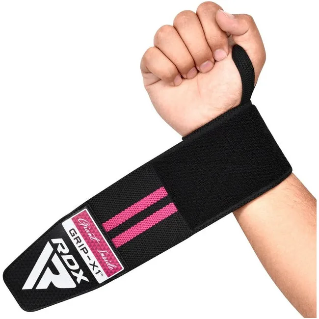 Бинты для запястий (кистовые бинты) RDX GYM WRIST WRAP R11 BLACK/PINK