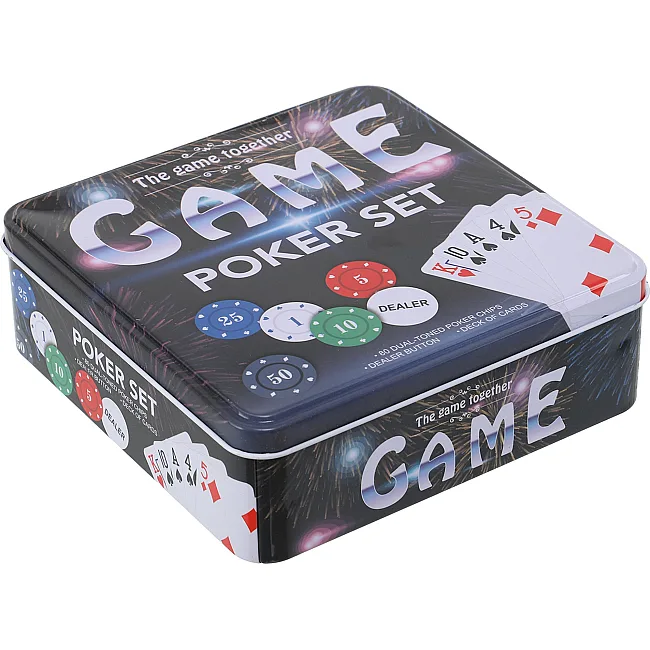 Набор для покера в металлической коробке Professional Poker chips SP-SPORT
 IG-8655 80 фишек