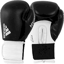 Боксерські рукавиці Adidas Hybrid 100 (чорний-білий, ADIH100)