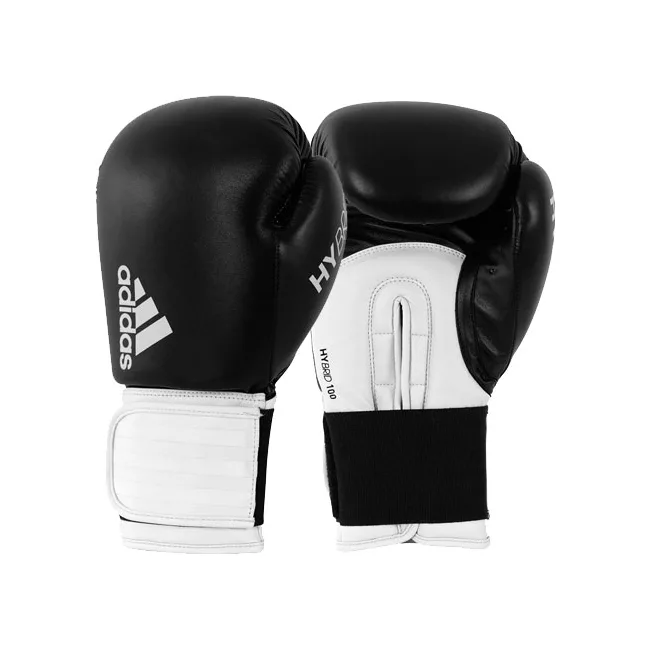Боксерські рукавиці Adidas Hybrid 100 (чорний-білий, ADIH100)