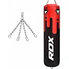 Боксерський мішок RDX Leather Black/Red (1.5м, 45-55кг)