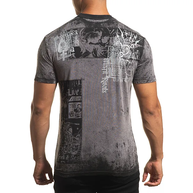 Футболка AFFLICTION Misfit Rivals A24322 Excalibur Lava Wash