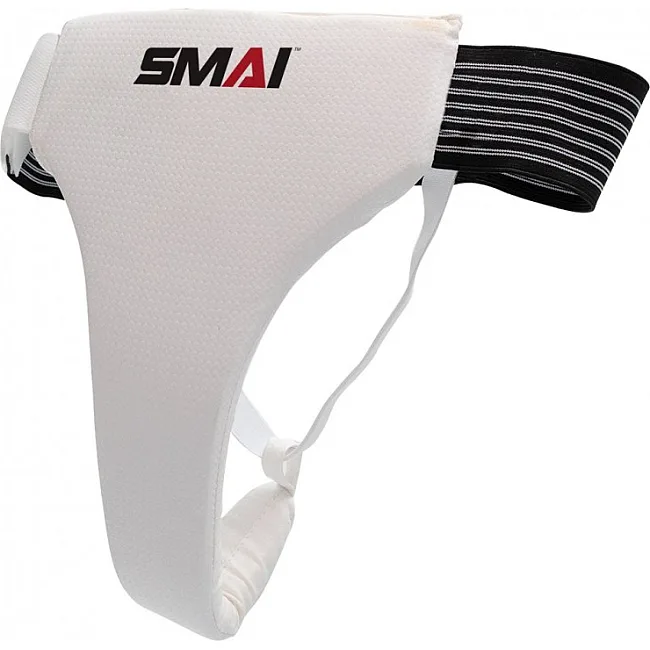 Женская защита паха с лицензией WKF (белый) SMAI SM B 142