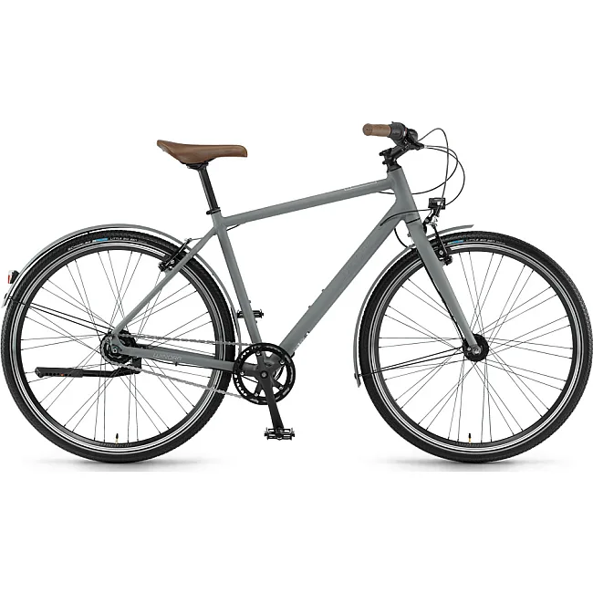 Городской велосипед WINORA Aruba men 28" 8-G Nexus FL, рама 56, серый матовый, 2021