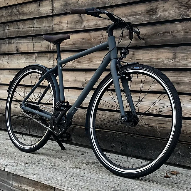 Городской велосипед WINORA Aruba men 28" 8-G Nexus FL, рама 56, серый матовый, 2021