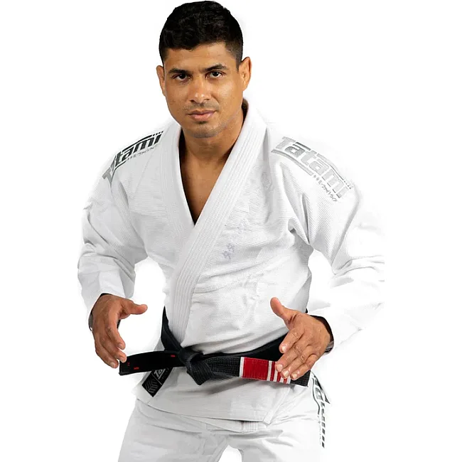 Кимоно для джиу-джитсу TATAMI Estilo Black Label Gi Grey on White