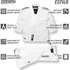 Кимоно для джиу-джитсу TATAMI Estilo Black Label Gi Grey on White