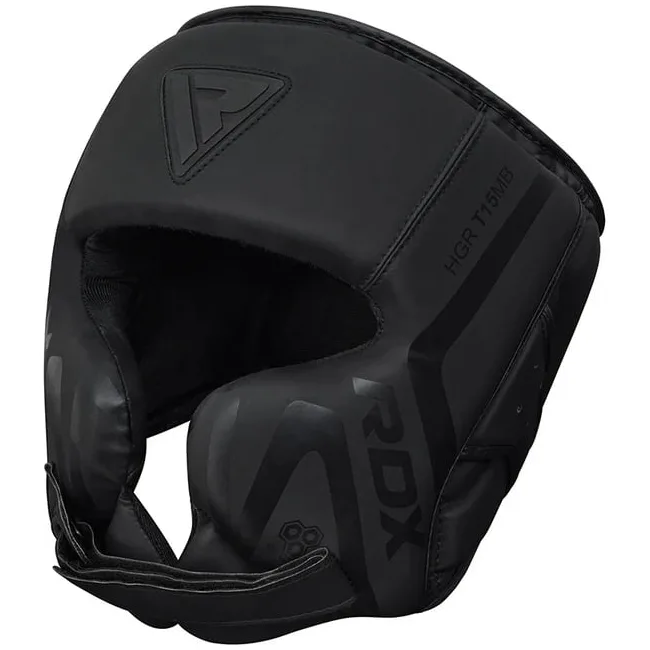 Шлем для бокса RDX T15 Noir Cheek Protector Black