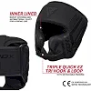 Шлем для бокса RDX T15 Noir Cheek Protector Black