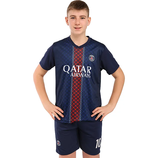 Футбольная форма детская с символикой клуба PSG домашняя 2026 SP-SPORT CO-7356 (Темно-синий)