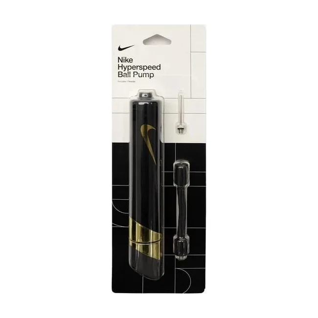 Насос NIKE HYPERSPEED BALL PUMP SWOOSH черный, золотистый One Size
