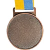 Медаль спортивна зі стрічкою SP-SPORT UKRAINE з українською символікою C-6834 (Срібний)