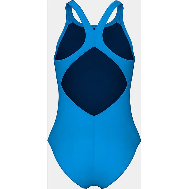 Купальник закрытый для девочек Arena GRAPHIC SWIMSUIT V BACK голубой (для детей)