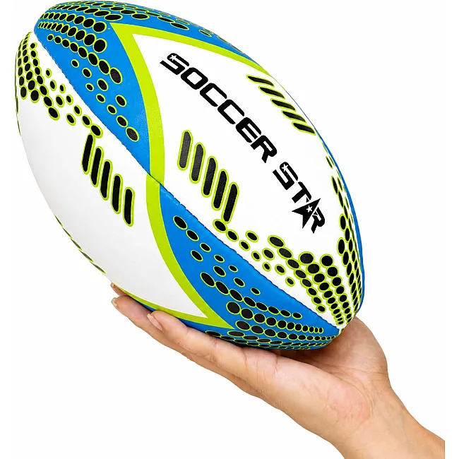 Регбийный мяч SOCCER STAR R-5354-3 (Белый-синий-салатовый)
