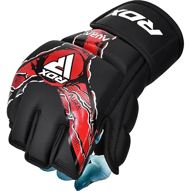 Тренувальні рукавиці RDX GRAPPLING GLOVES NEW AURA F17 чорний, червоний