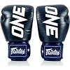 Боксерские перчатки Fairtex BGV1-ONE (натуральная кожа) Blue (бинты в комплекте)