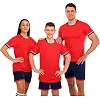 Футбольная форма комплект футболка и шорты LIDONG JG-6319 4XS-XXL (Красный-темно-синий)
