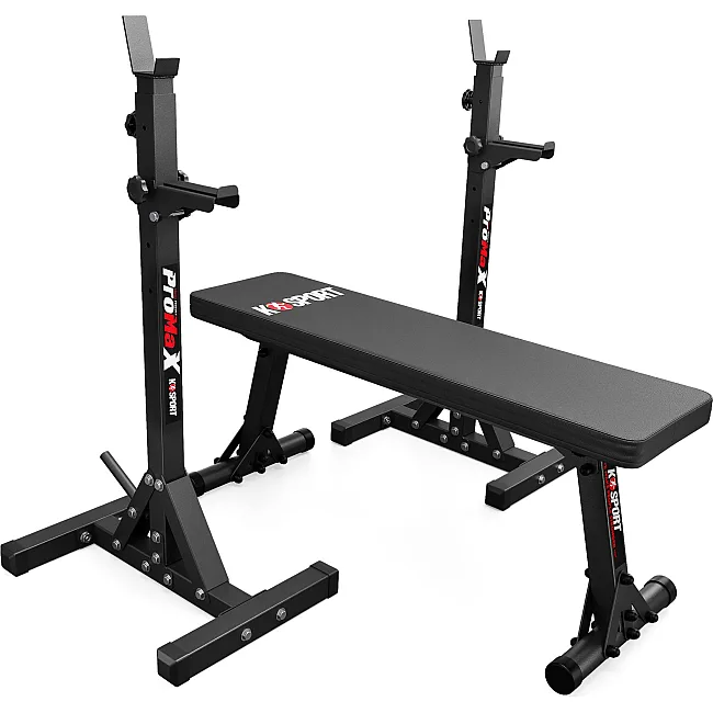 Тренировочный набор K-Sport прямая скамья KSH024 + регулируемые стойки KSH015