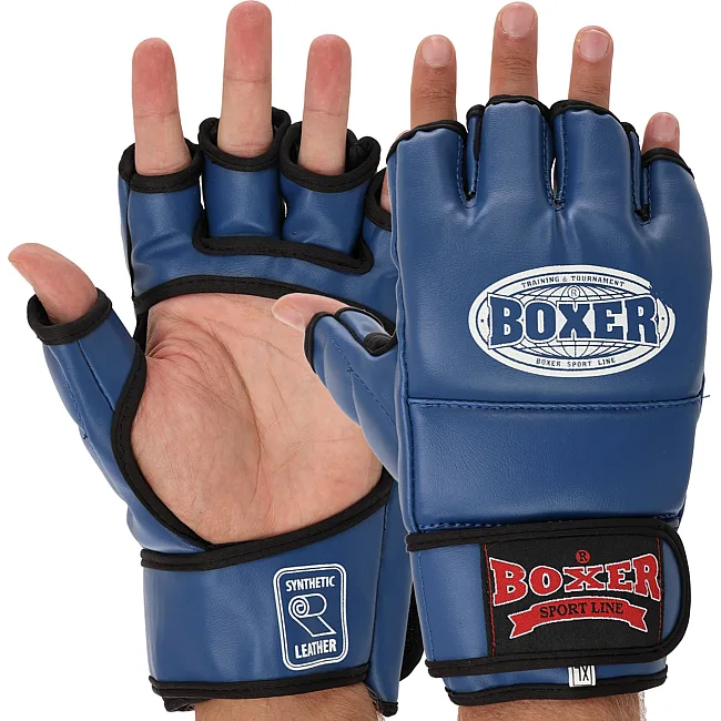 Распродажа! Перчатки для ММА BOXER 5021 (Черный)